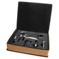 Light Brown Laserable Leatherette 5-Piece Wine Tool Gift Set (Sold by Case of 6)