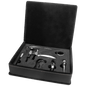 Black/Gold Laserable Leatherette 5-Piece Wine Tool Gift Set (Sold by Case of 6)